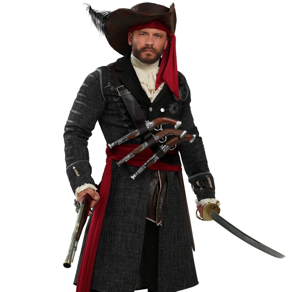New Men’s 4X Plus Size Blackbeard Pirate Costume